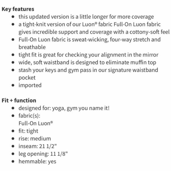 Lululemon Wunder Under Crop II *Full-On Luon in Golden Godess Cashew / Black - Picture 8 of 8